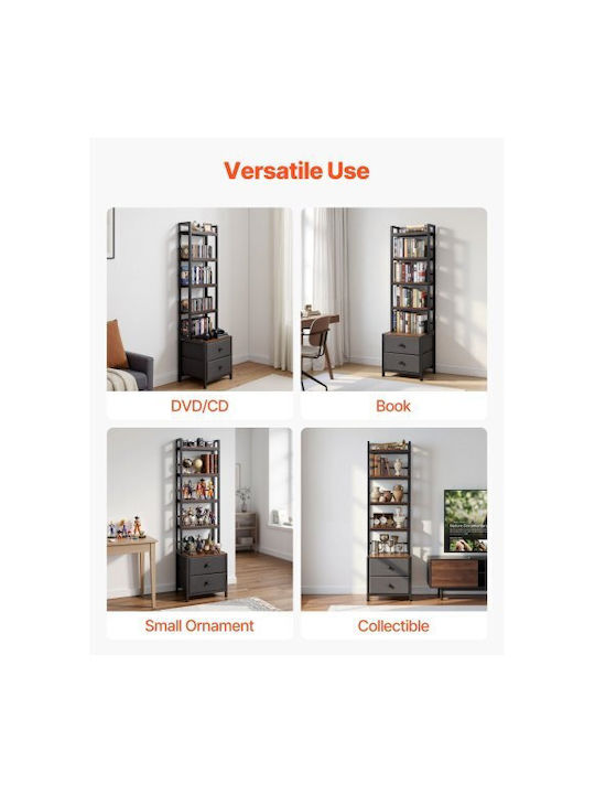 Living Room Cabinet Made of Black Metallic 40x30x143.5cm