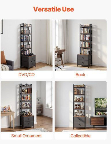 Living Room Cabinet Made of Black Metallic 40x30x143.5cm