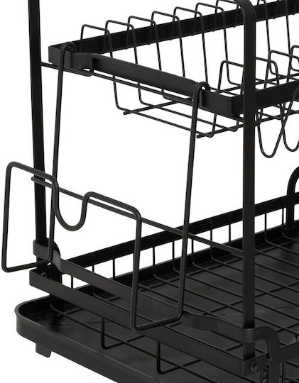5Five Metallic Black Sink Strainer 49.5x30x37cm