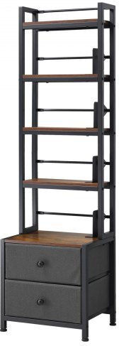 Living Room Cabinet Made of Black Metallic 40x30x143.5cm
