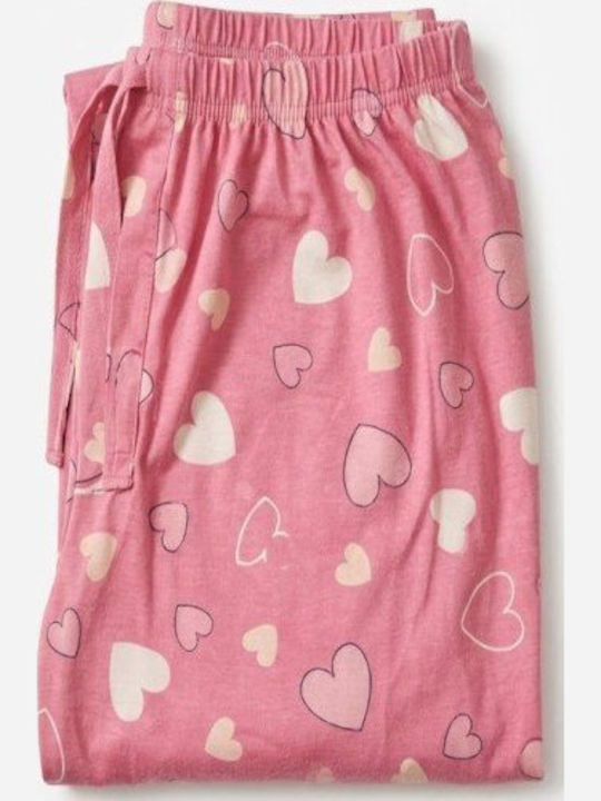 Soccus Pantaloni De Pijamale Dama Bumbac Roz De Vară