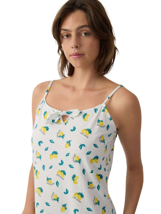 Minerva Summer Cotton Women's Gray Nightgown