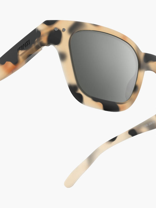 Izipizi #road Τετράγωνα Παιδικά Γυαλιά Ηλίου με Polarized Φακό Καφέ για 7-11 Ετών