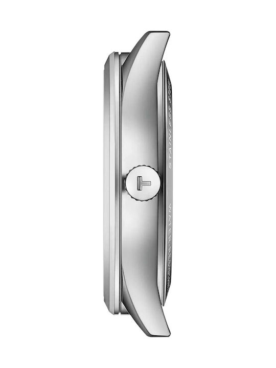 Tissot T-classic Classic Dream Powermatic 80 Men's Watch 40mm Automatic with Black Leather Strap
