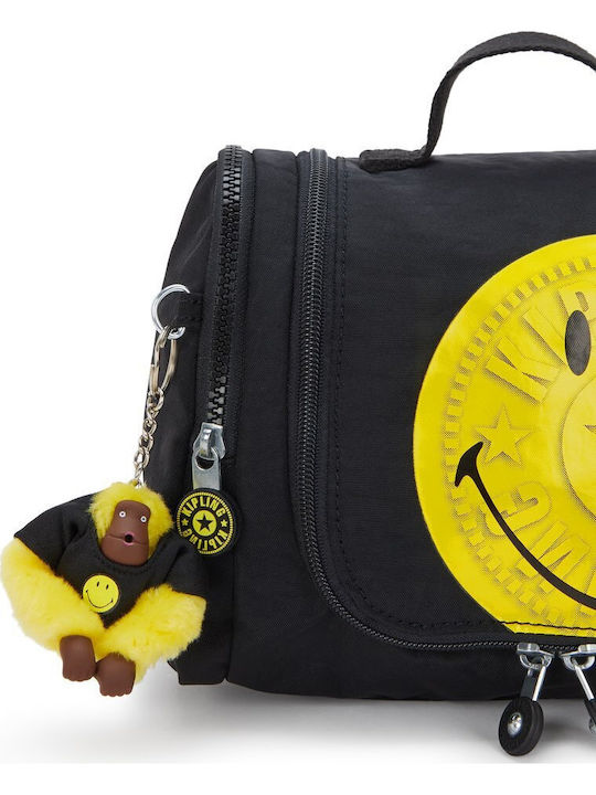 Kipling Smiley Несесер Gloria Жълто Fun Черен