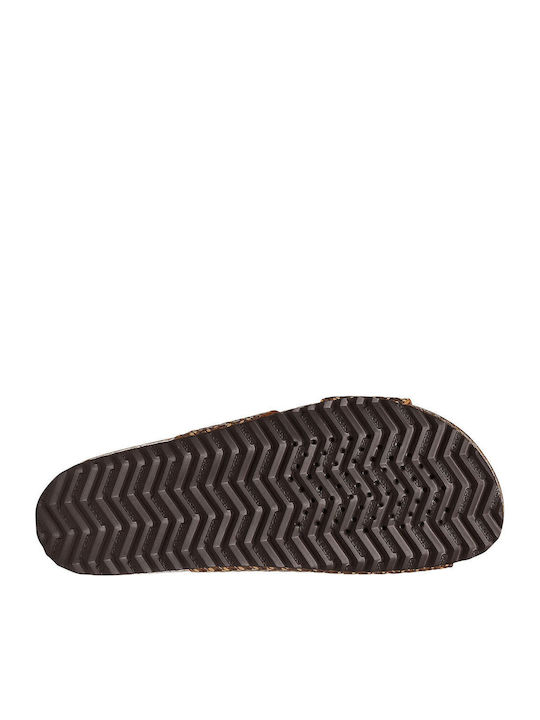 Brionia Leder Flache Damen Sandalen Braun