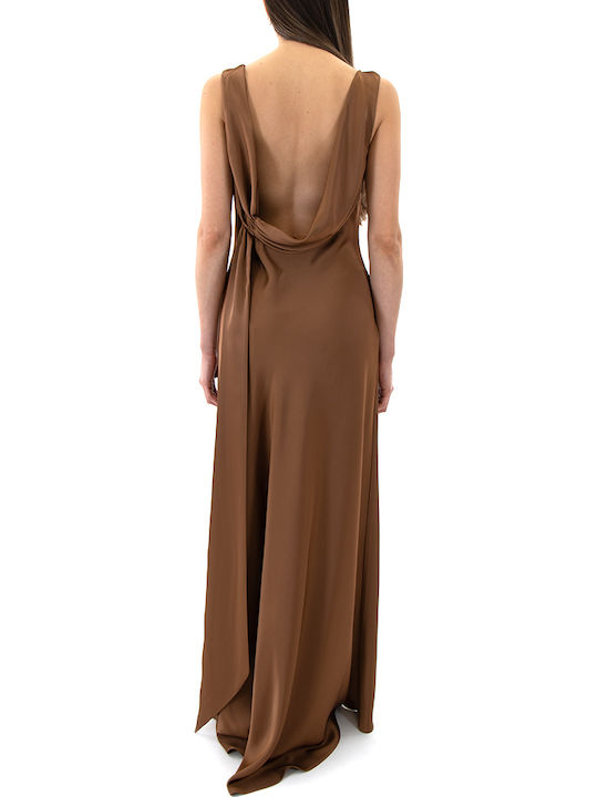 Zoya Rochie Satin Rochie De Seară Maro Zoya Rochie Satin Rochie De Seară Maro