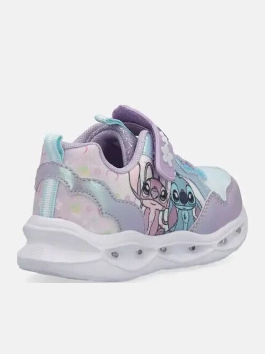 Marvel Παιδικά Sneakers με Φωτάκια Λιλά