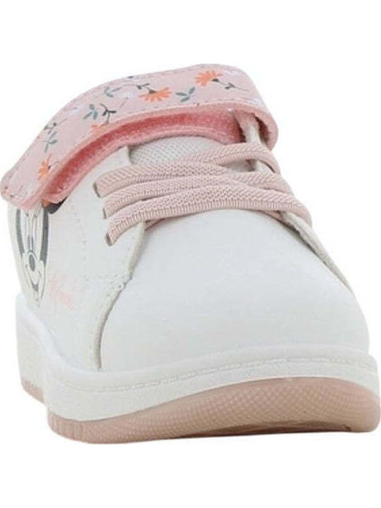 Παιδικά Sneakers Ανατομικά με Σκρατς Λευκά