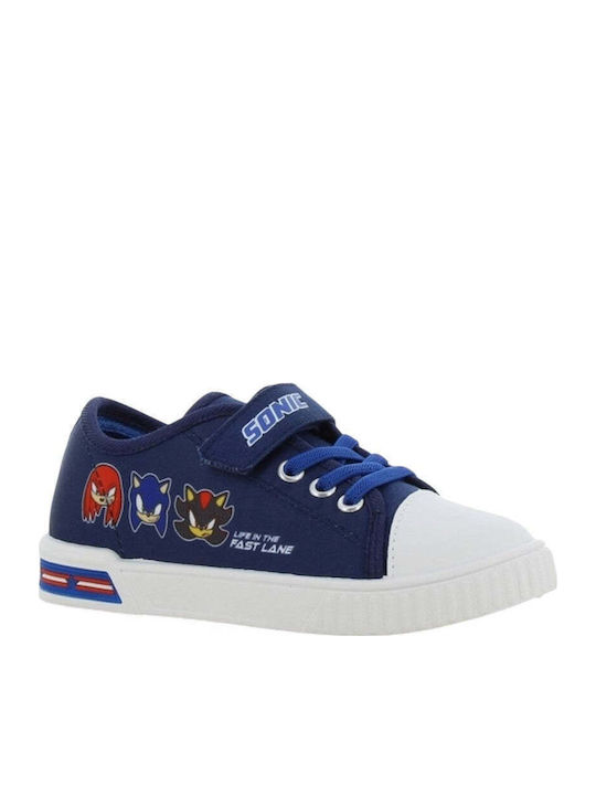 Kids Sneakers Anatomic with Hoop & Loop Closure & Lights Blue