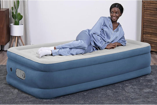 Bestway Inflatable Single Air Mattress with Integrated Electric Pump 191x97x46cm