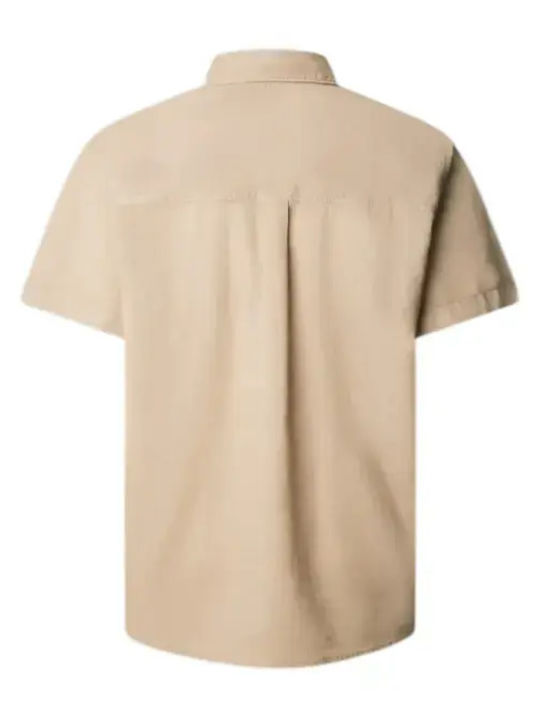 Percy Short Sleeve Shirt in Regular Fit Beige