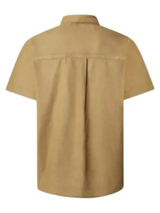 Percy Short Sleeve Shirt in Regular Fit Brown