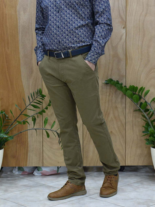 Παντελόνι Chino Ελαστικό σε Slim Εφαρμογή Καφέ
