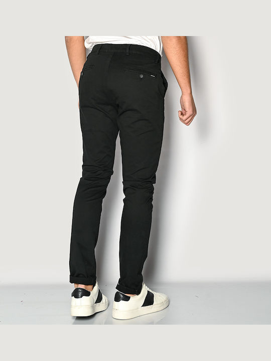 Παντελόνι Chino Ελαστικό σε Slim Εφαρμογή Μαύρο