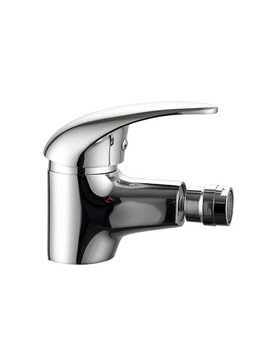 Avizar Single-lever Chrome Washbasin Faucet 12x11cm Hot Cold Water Silver