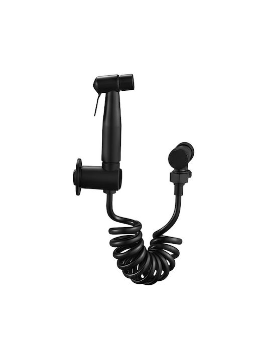 Avizar Multifunction Hand Shower Spiral Hose Stopcock Black