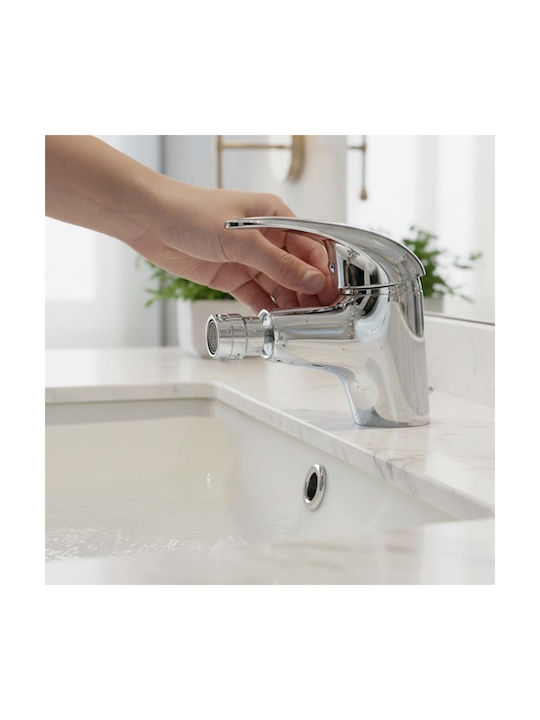Avizar Einhebel Chrom Waschbecken Wasserhahn 12x11cm Heiß Kalt Wasser Silber