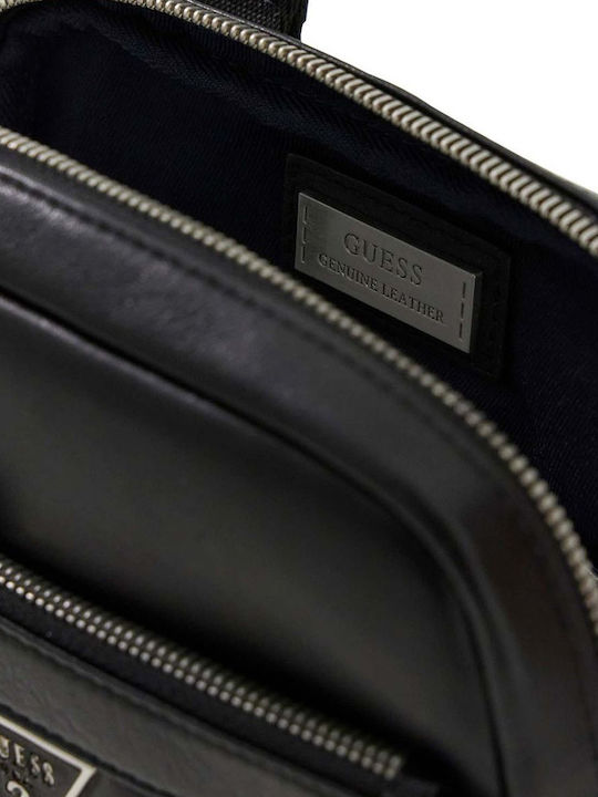 Monaco Leather Men's Shoulder / Crossbody Bag Black