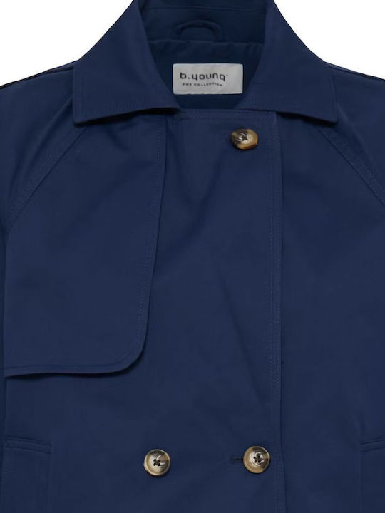 Women's Blue Gabardine Oversized