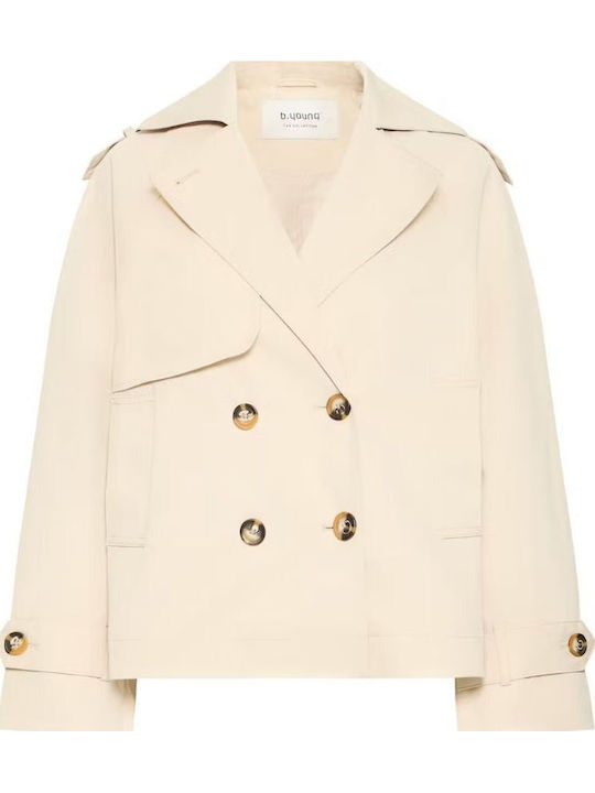 Women's Beige Gabardine Oversized