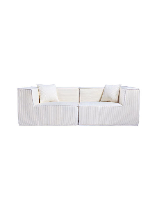 Two-Seater Couch Ivory 208x101x63 cm