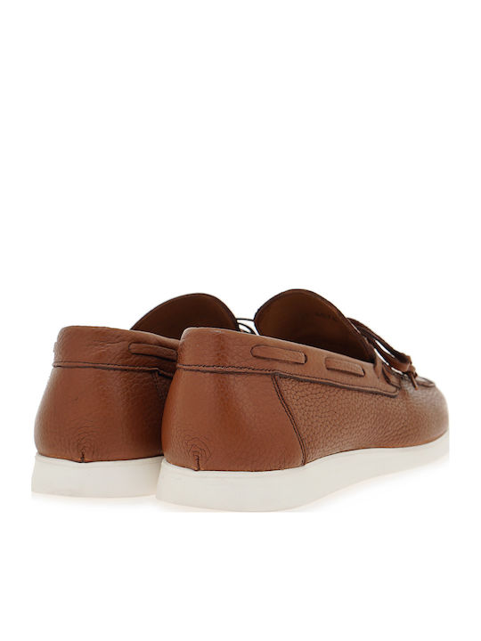 Δερμάτινα Ανδρικά Loafers σε Ταμπά Χρώμα