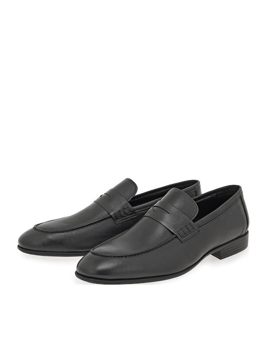 Δερμάτινα Ανδρικά Loafers σε Μαύρο Χρώμα
