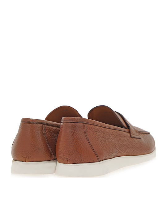 Δερμάτινα Ανδρικά Loafers σε Ταμπά Χρώμα