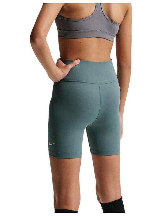 Kids Short Sports Leggings Dri-Fit Turquoise One