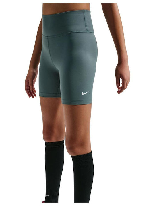 Kids Short Sports Leggings Dri-Fit Turquoise One