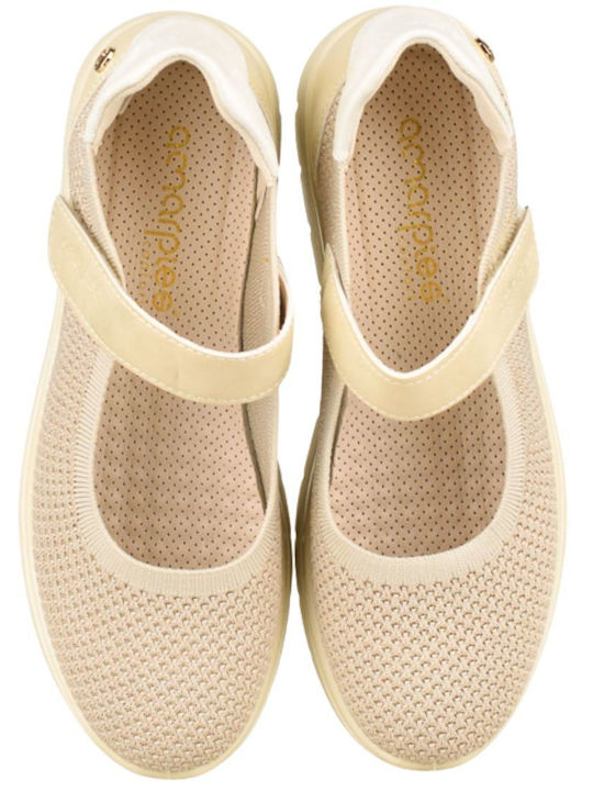 Ανατομικά Γυναικεία Slip-On Πάνινα Μπεζ