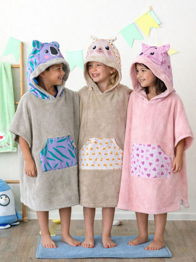 Palamaiki Kid's Beach Poncho Gray 120 x 70cm