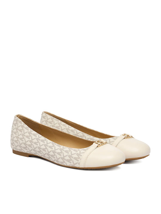 Michael Kors Flat Women's Ballerina Shoes in White Colour
