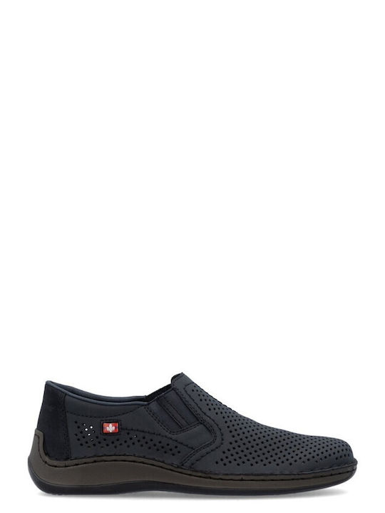 Herren Freizeitschuhe Leder Blau