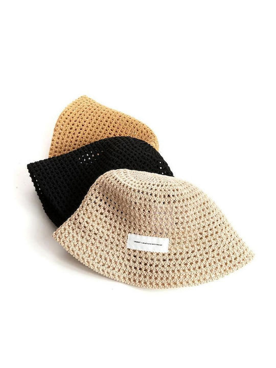 Mod Wave Movement Wicker Men's Hat Bucket Style Brown