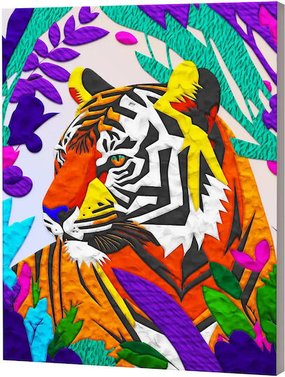 Splat Planet Set Malfarben Ton Tiger Segeltuch Leinwand 30x40cm