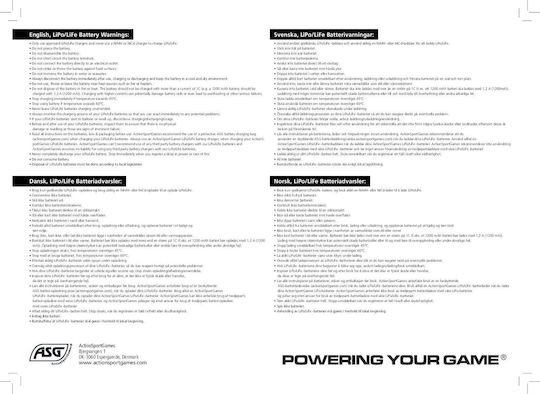 Asg Verschiedene Ersatzteile für Waffen Batterien Wiederaufladbare Soft 7,4v 1300 Mah Li-po Single Stick 15c Tp
