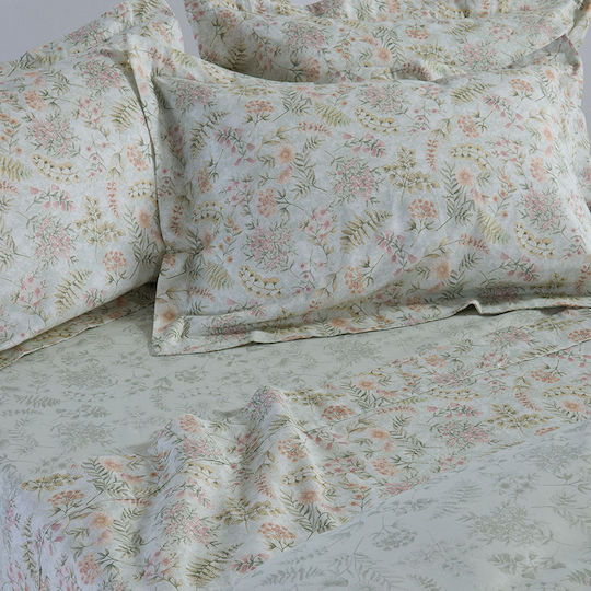 Nef-Nef Homeware Blessing Κουβερλί Υπέρδιπλο Βαμβακοσατέν Πράσινο 240x230cm