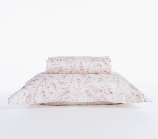 Nef-Nef Homeware Mirelle Coverlet Super King from Polyester Ecru/Pink 240x230cm