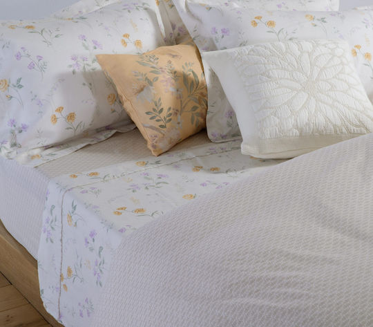 Nef-Nef Homeware Rozaria Υπέρδιπλο Εκρού 240x230cm