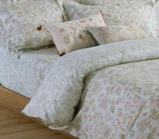 Nef-Nef Homeware Blessing Κουβερλί Υπέρδιπλο Βαμβακοσατέν Πράσινο 240x230cm