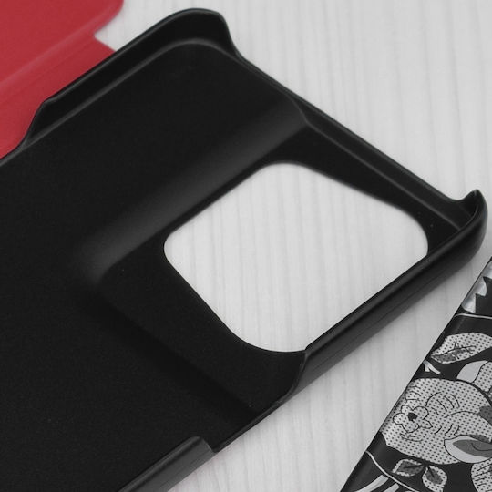 Book-style Case Oppo Reno8 Pro Stand Desk Holder Set Sticker Efold Red