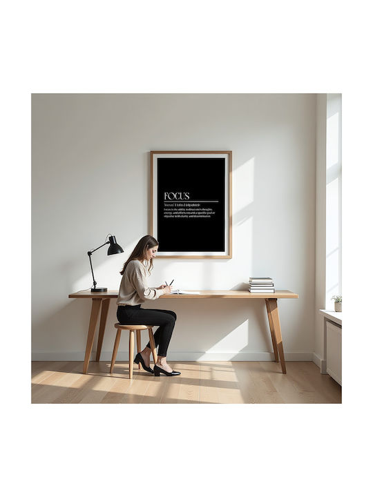 Quote Poster Focus William Heard Kilpatrick Pq149 30cm X 40cm Premium Μαύρο Ξύλινο Κάδρο