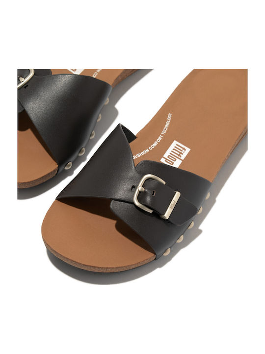 Leder Flache Sandalen Für Damen Braun
