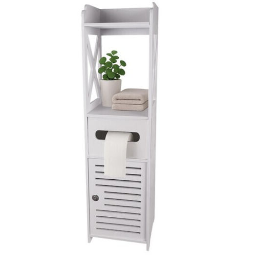 Dulap Coloană Pentru Baie Pe Pardoseală L21xA20xÎ80cm Lemn Natural