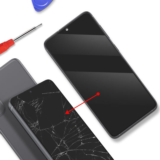 Clappio Full Lcd Replacement Screen Galaxy S21 Fe Chassis Black