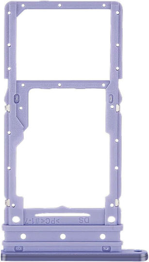 Clappio Sim-Kartenhalter Galaxy A34 Hybrid Dual Nano Sim Microsd Slot Flieder