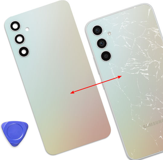 Clappio Capac Baterie De Înlocuire Galaxy A34 5g Decupaje Modul Cameră Argintiu