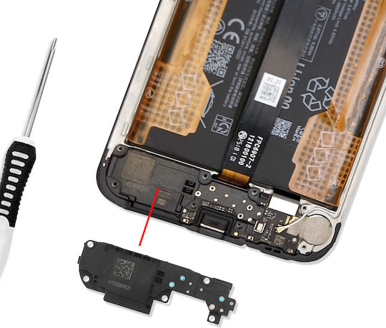Clappio Долен Външен Говорител Redmi 15 5G 4G Черен